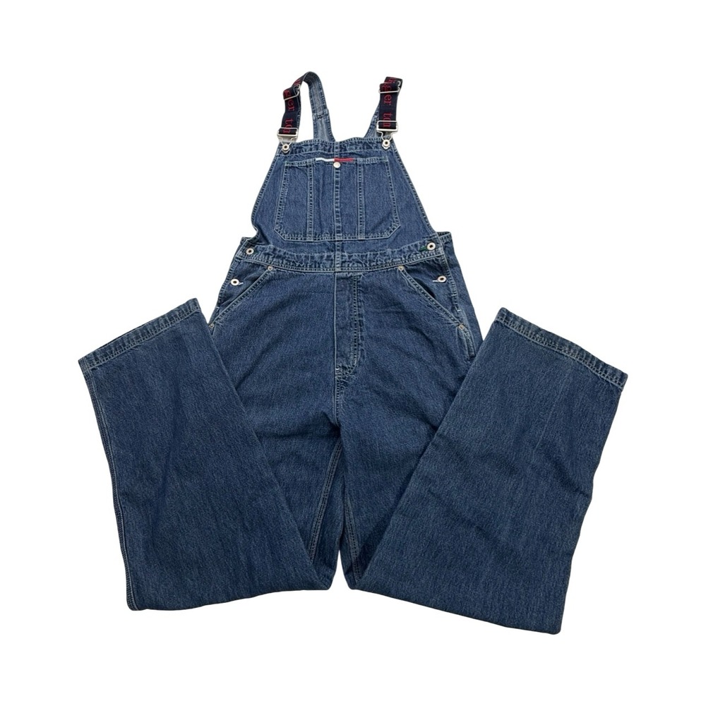 Tommy Jeans Overalls Womens M 32x30 Blue Denim Carpenter Cotton Western